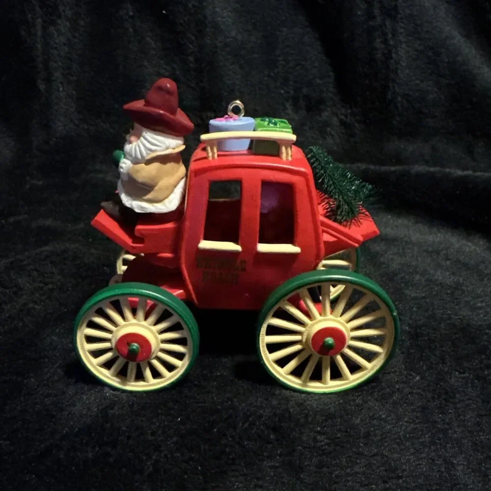 Vintage Hallmark Keepsake Ornament 1988 KRINGLE KOACH Here Comes Santa Series